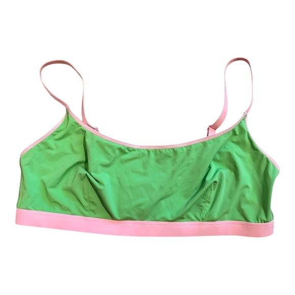 Parade Re:Play Scoop Bralette - Green & Pink Size Large | Ultra-Soft! - Picture 3 of 7